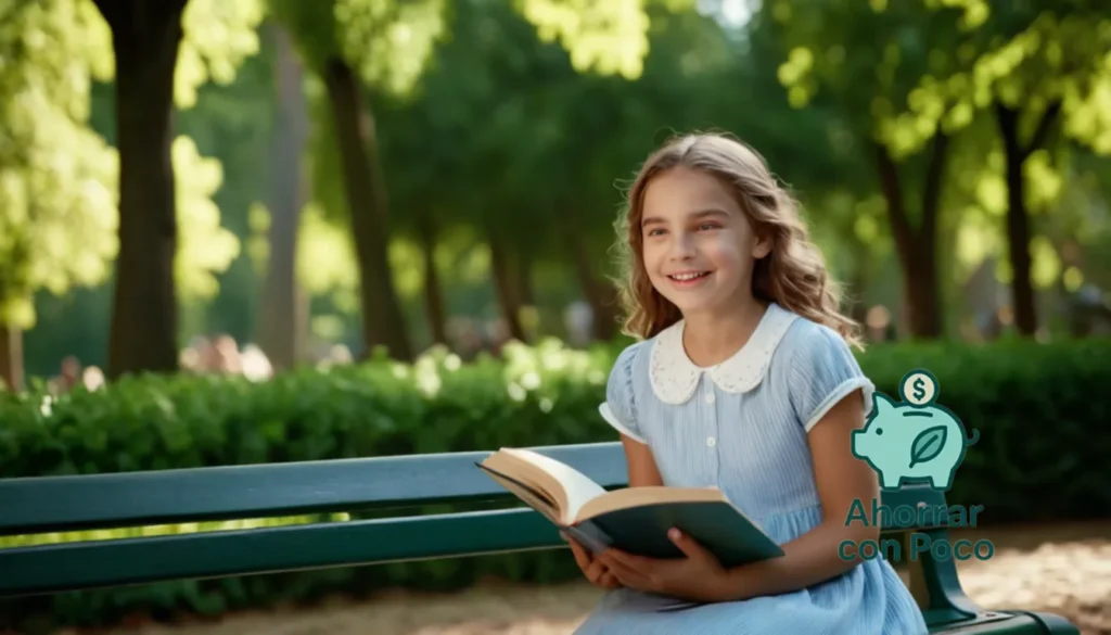 Actividades de ocio gratuitas: La imagen debería mostrarse: una joven juguetona sentada en un banco del parque