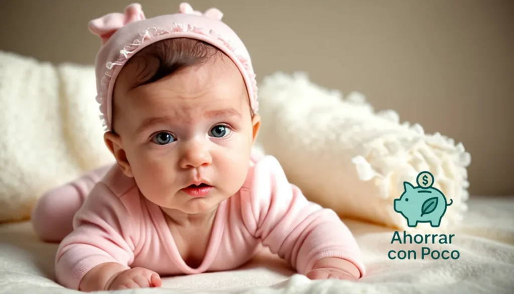 Ahorra con Products Bebés baratos para bajos ingresos: La imagen debe mostrar a un bebé tierno de 6 meses