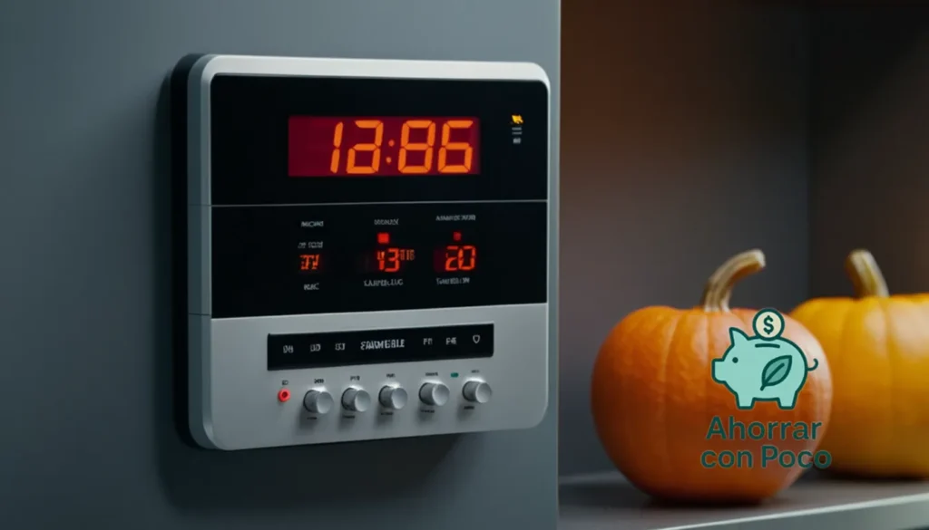 Ahorradorhogarenergias: La imagen debe mostrar una fotografía de primer plano de un dispositivo de medición modernizado para el consumo de electricidad