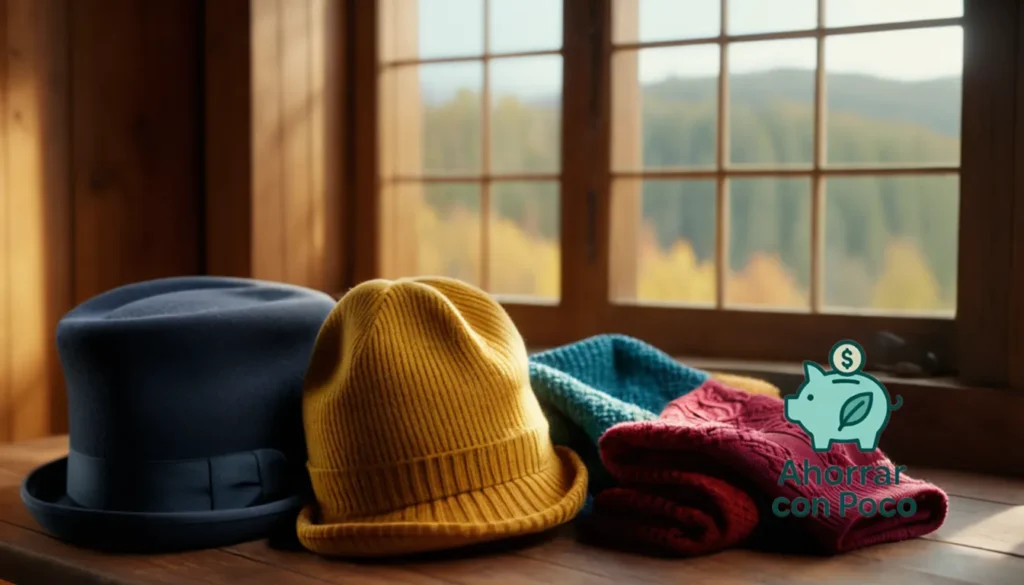 Compra barata productos temporada: La imagen debe mostrarse: una muestra de mesa bellamente arreglada de sombreros otoñales de colores brillantes