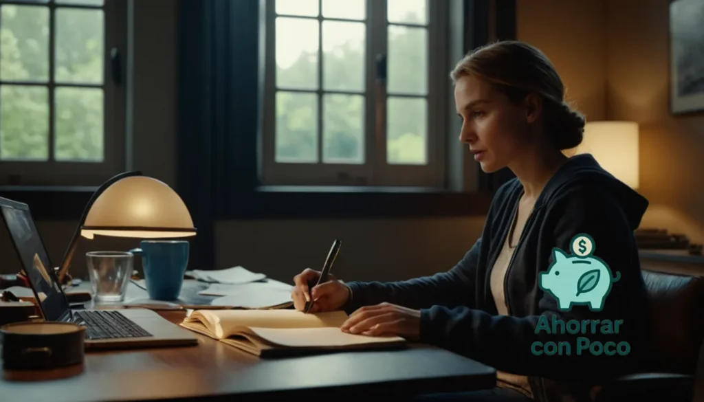 Ganan dinero gratis ahorrando en líneas: La imagen debe mostrarse: una persona sentada frente a su computadora