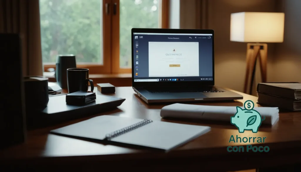 Planificar recursos financieros para emergencias: "La imagen debería mostrarse: una pila de archivos bien organizados en un escritorio de madera en la sala de estar de una casa